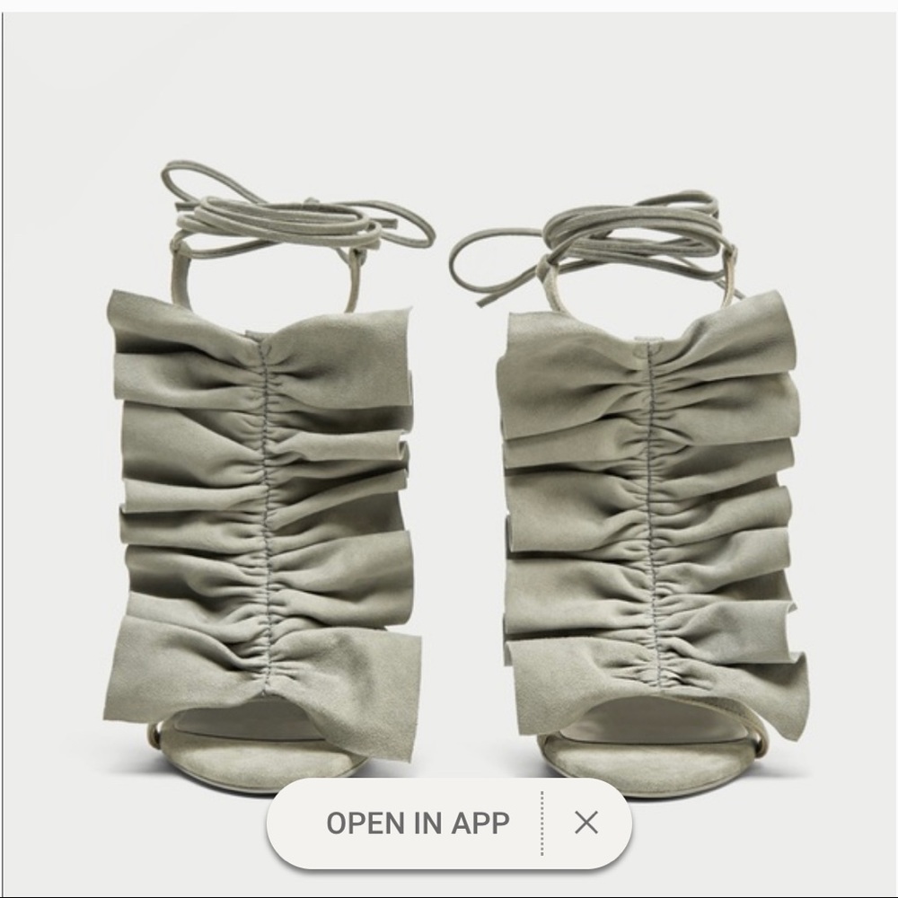 Zara Ruffle Strap Sandals